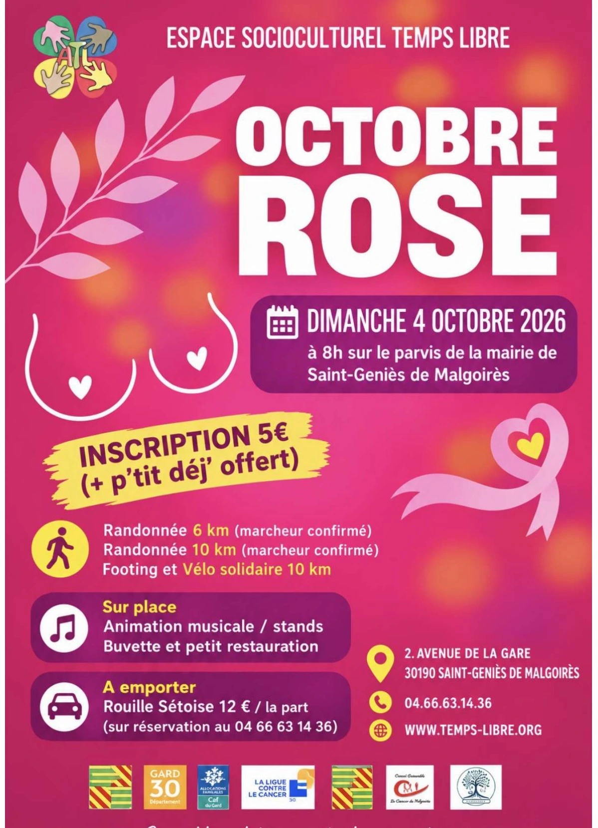Actions Octobre Rose du dimanche 04 octobre 2026